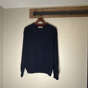 VTG American Classics International Waters Crewneck Sweater Navy Blue Men Large